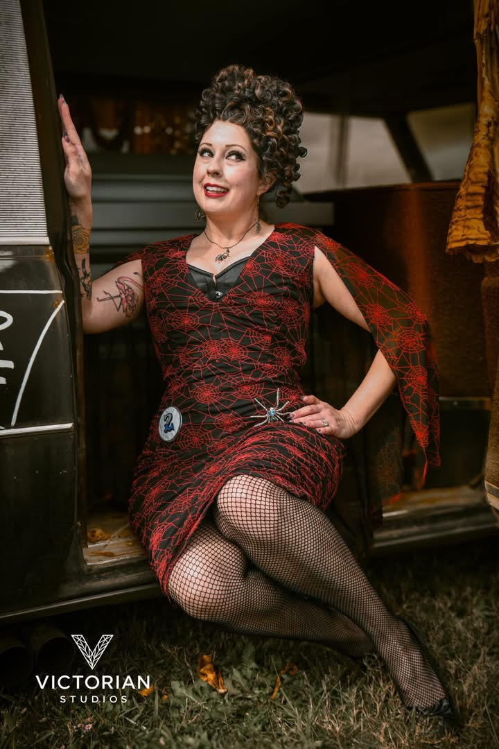 Mothman Caped Wiggle Dress