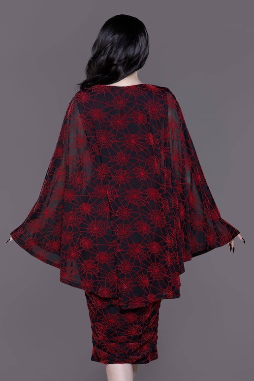 Mothman Caped Wiggle Dress