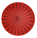 Spiderweb Red and Black Fabric Parasol