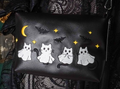 Ghost Kitties Embroidered Bag