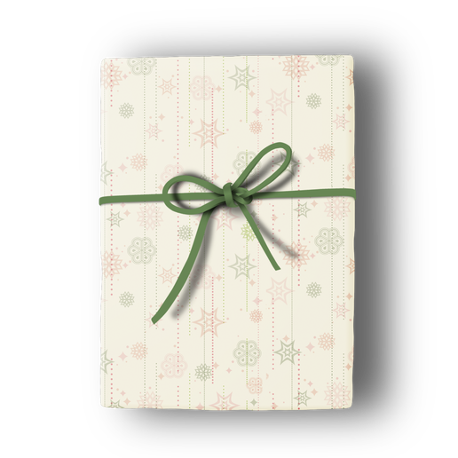 Retro Ornaments Holiday Mid Century Double Sided Gift Wrap