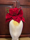 Red Velvet Poinsettia Headband