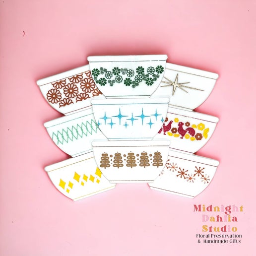 Vintage Pyrex-Inspired Fridge Magnet