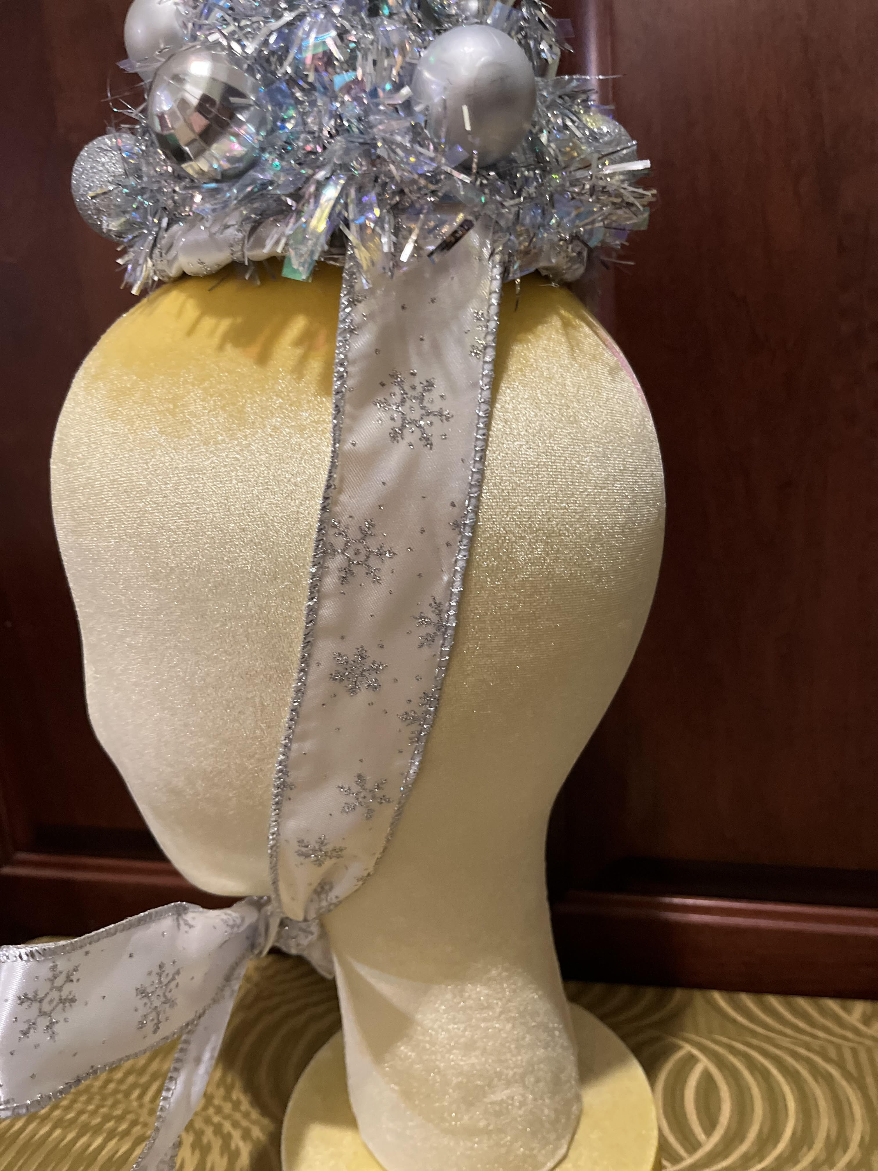 Silver Owl Christmas Tree Hat