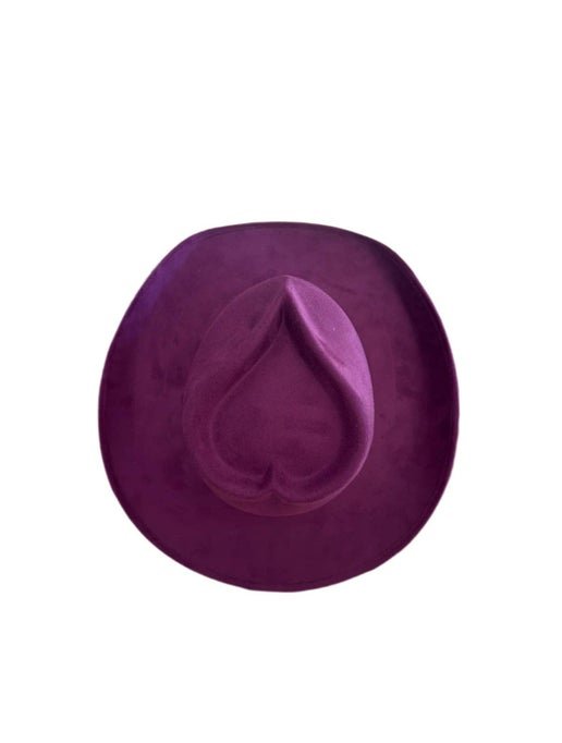 Vegan Suede Heart Shaped Cowboy Hat