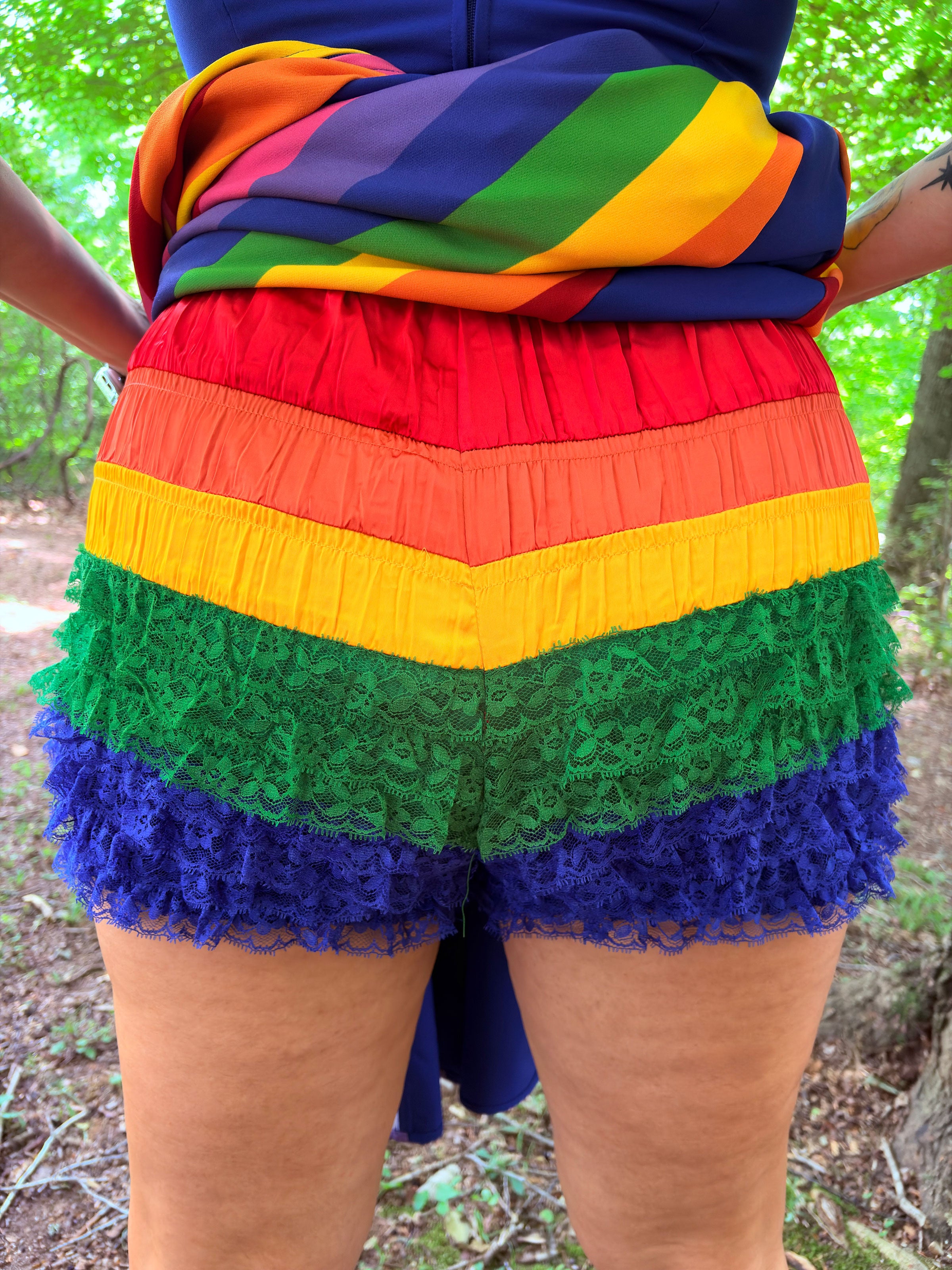Rainbow Multi Layered High Waisted Bloomers
