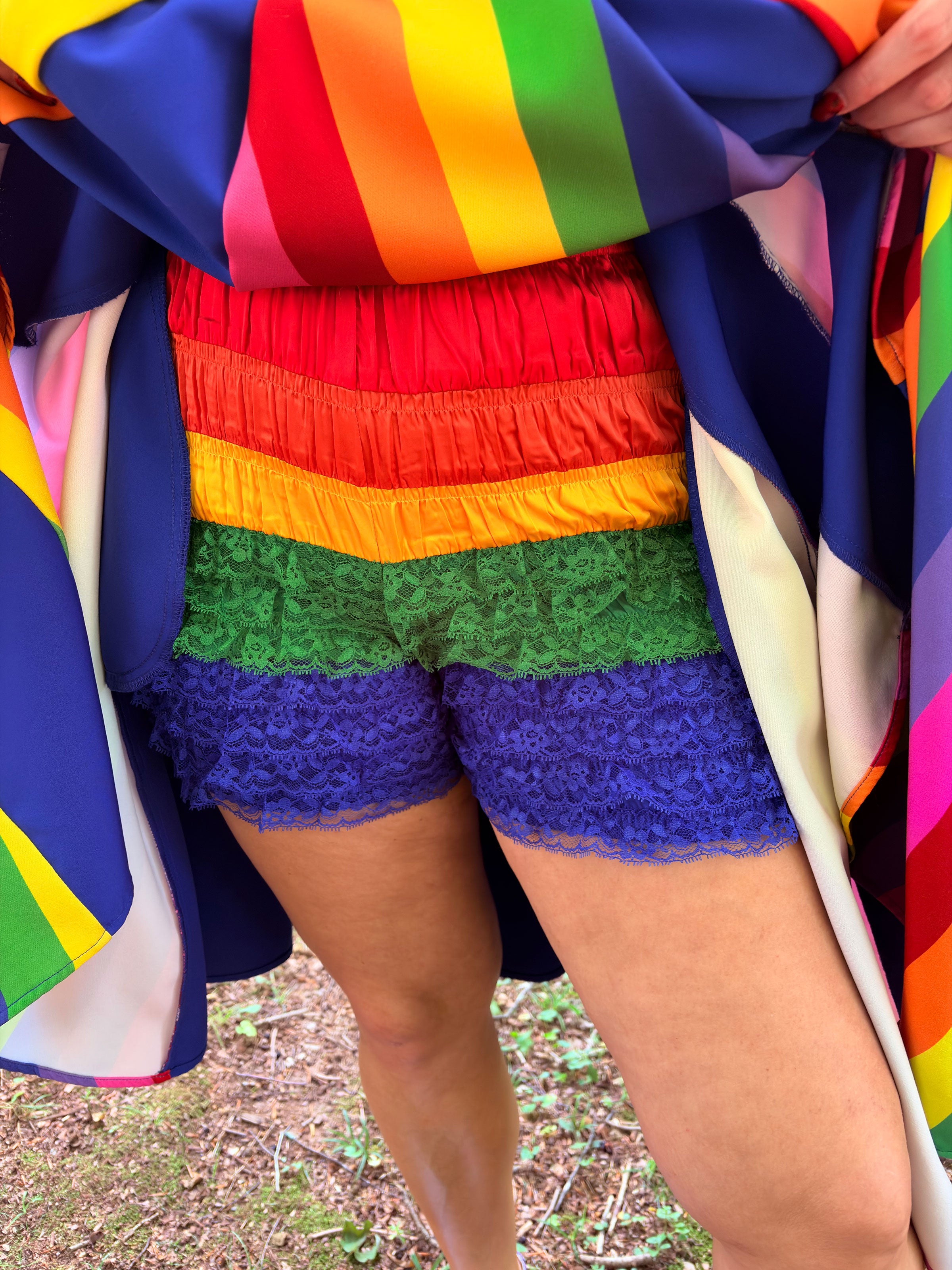 Rainbow Multi Layered High Waisted Bloomers