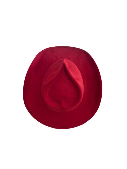 Vegan Suede Heart Shaped Cowboy Hat