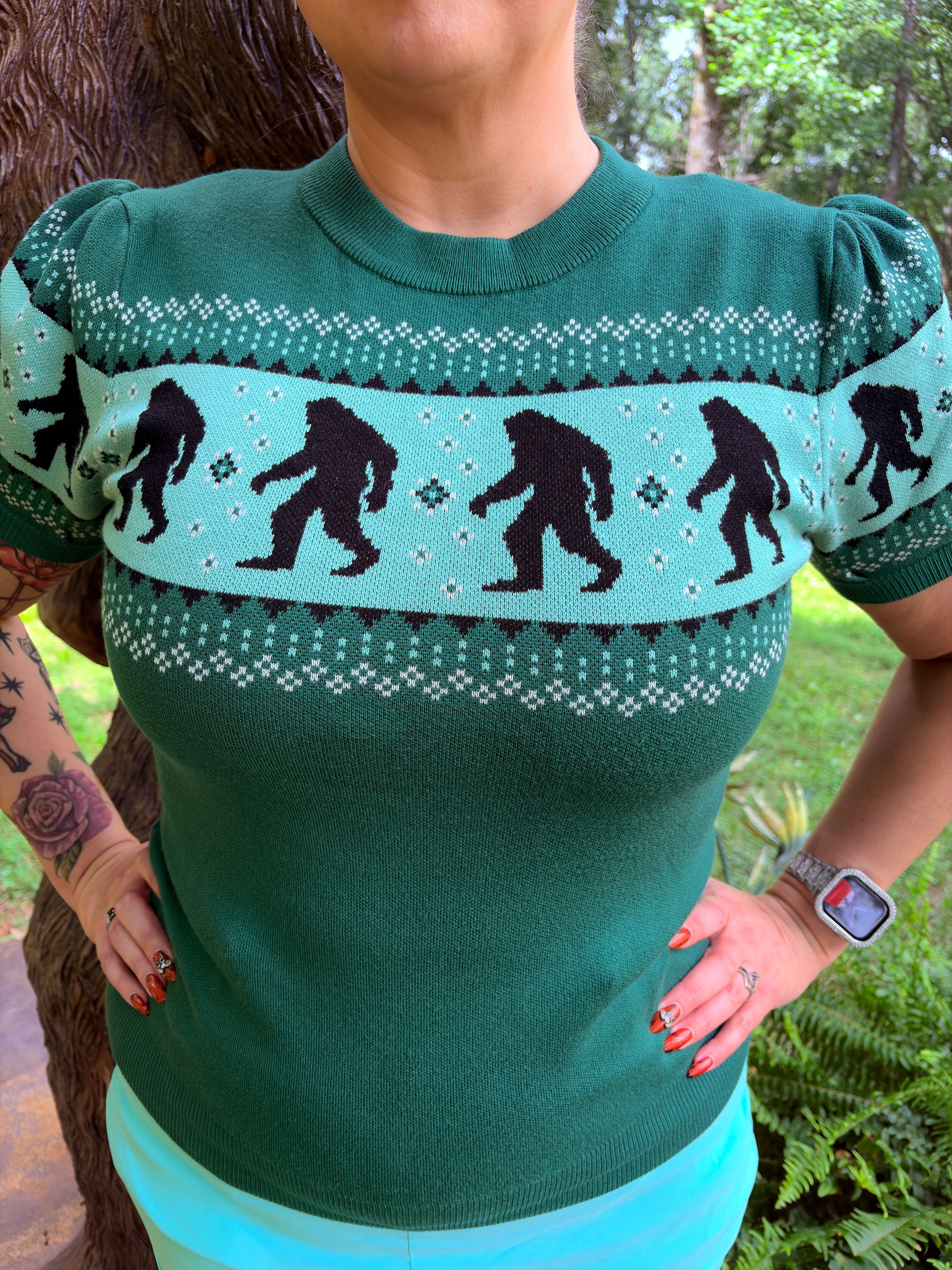Green Sasquatch Fair Isle Paige Sweater