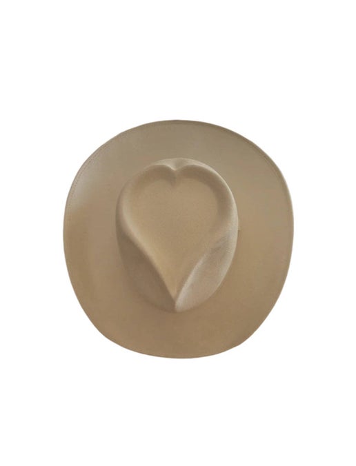 Vegan Suede Heart Shaped Cowboy Hat