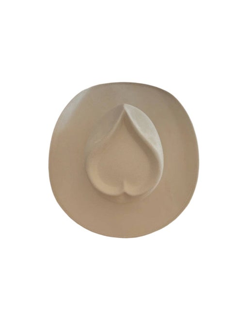 Vegan Suede Heart Shaped Cowboy Hat